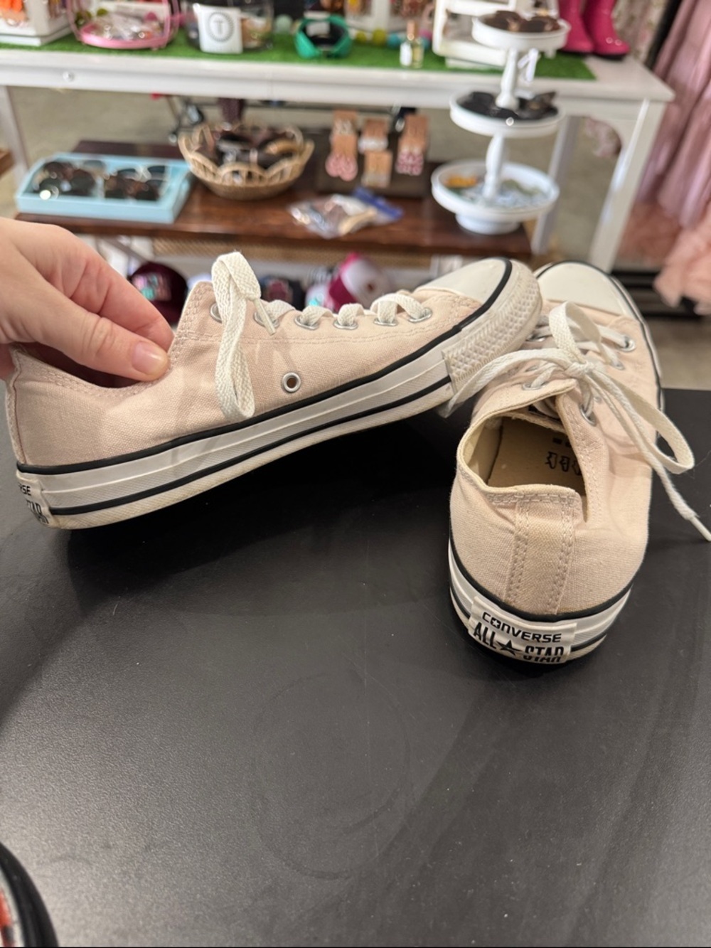 Converse Low-Top Canvas Sneakers in Pale Pink - Picture 4 of 5